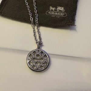 Coach Vintage, Authentic,‎ sterling silver Charm Chain Necklace